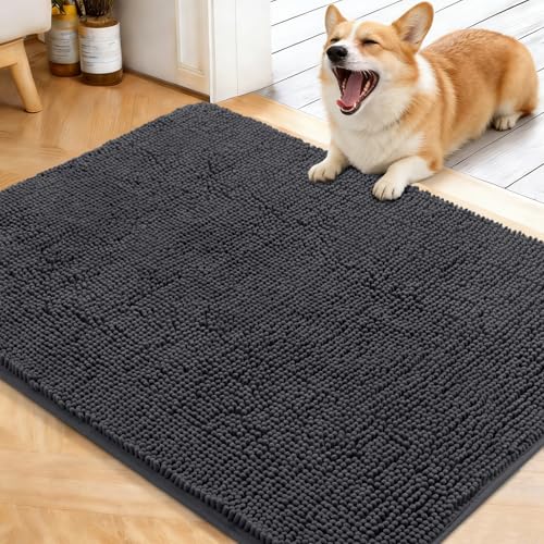 OLANLY 40x32 Chenille Dog Door Mat