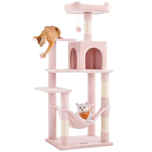 Feandrea 56.3-Inch Cat Tower (Jelly Pink)