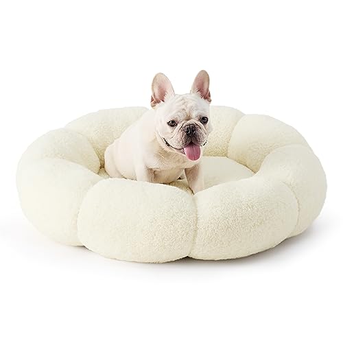 Lesure Calming Medium Dog Bed (Cream)