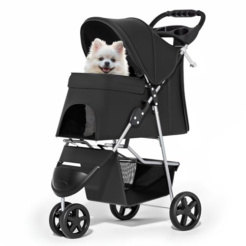 MoNiBloom Foldable Pet Stroller (Black)