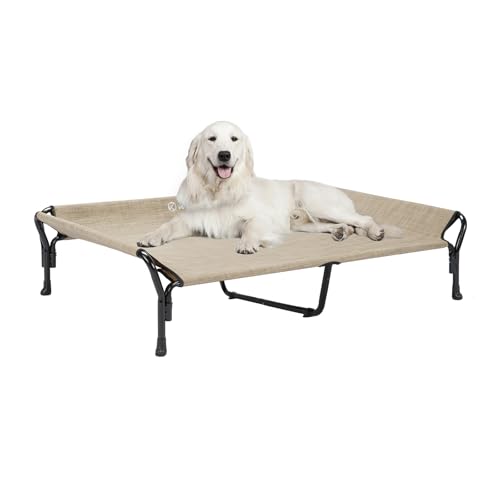 Veehoo XL Raised Cot (Beige)