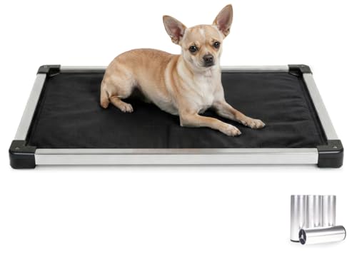 K9 Ballistics Chew Proof Armored Padded Dog Crate Bed, Virtually Indestructible, Legs Included (Obsidian Black, Small (29" L x 18" W x 4.5" H))