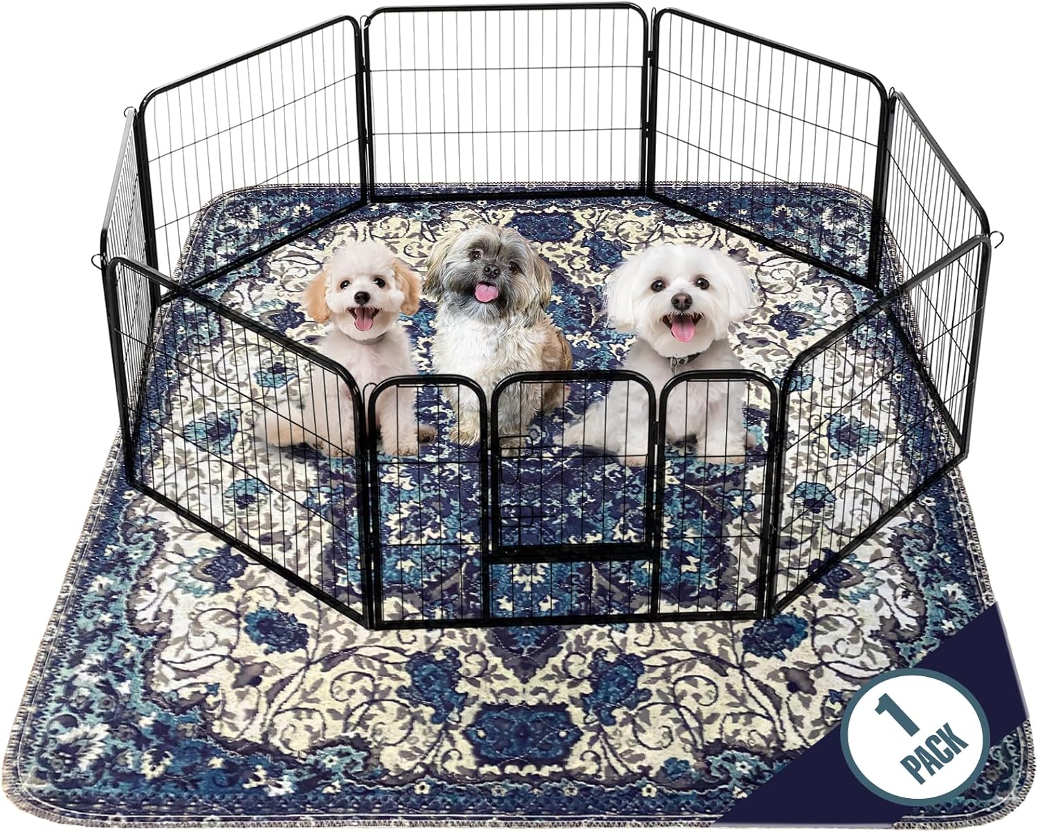 Washable Pee Pads for Dogs - XXL (1 Pack) 6 FT X 6 FT Super Absorbent Reusable Puppy Training Pads - 100% Waterproof, Leak-Proof & Non-Slip Whelping Pads for Pet Housebreaking