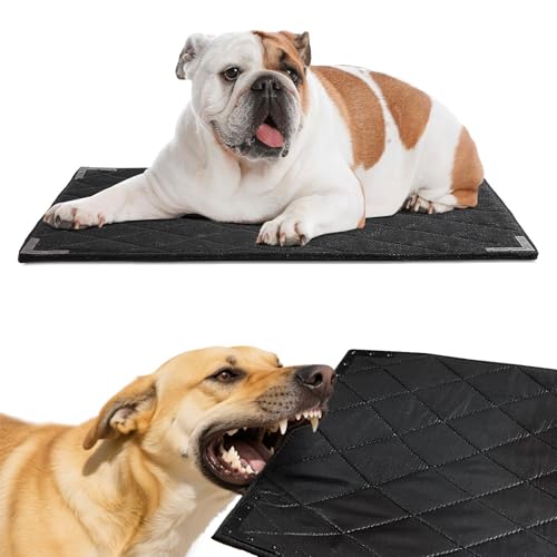 BALAPET Durable Chew Proof Dog Bed with Metal Rivet Corner for Medium Dogs, Stable Kennel Pad Mat for Teething Puppy, Durable Indoor Outdoor Crate Pad for Medium Dog Crates, 35"x22"