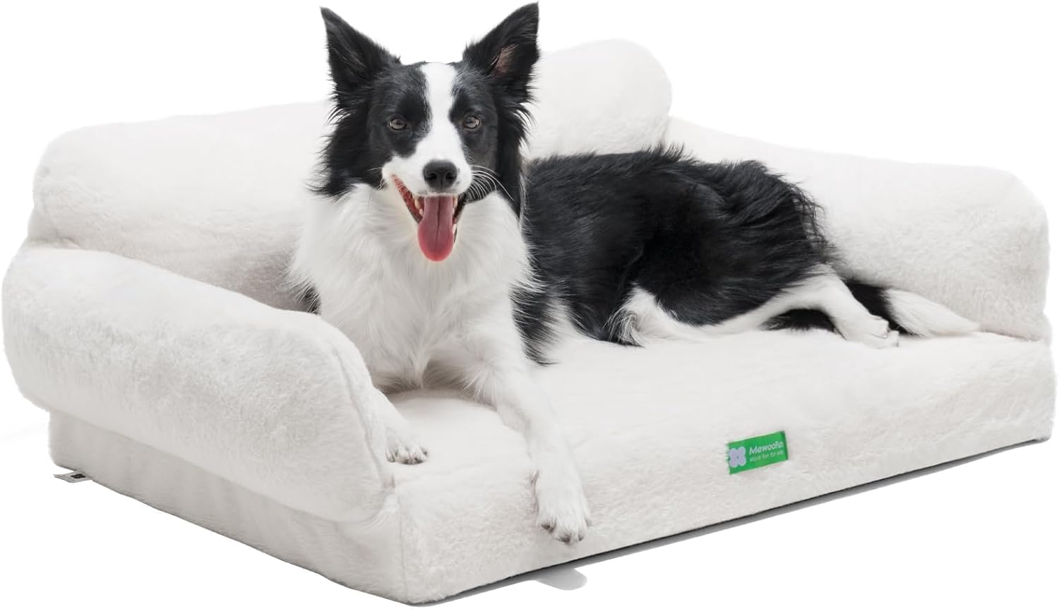 MEWOOFUN 34.6" Orthopedic Dog Bed (Beige)