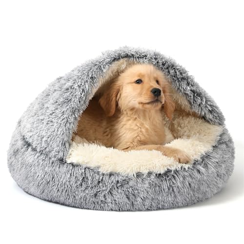 NOYAL Round Hooded Donut Bed