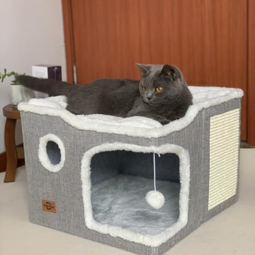 Heerduos Cat Cave House (Light Grey)
