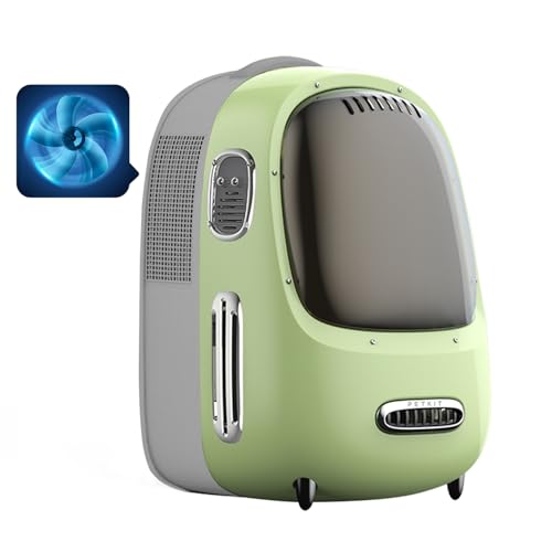 PETKIT Cat Backpack Carrier with Inbuilt Fan & Light, Airline-Approved Pet Backpack Bubble for Kitty Small Dog, Detachable Dog Backpack with Padded Strap for Travel, Hiking, Walking & Outdoor