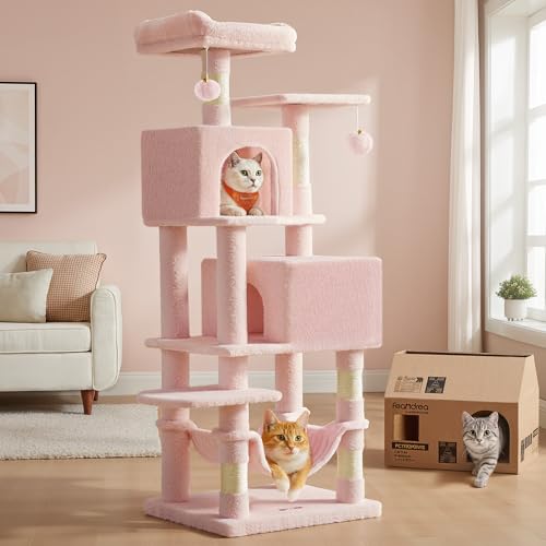 Feandrea 61-Inch Cat Tower (Jelly Pink)