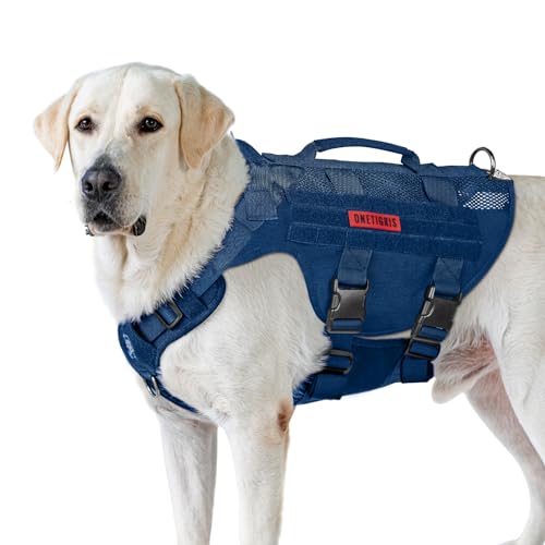 OneTigris Tactical Dog Harness (Blue, XL)