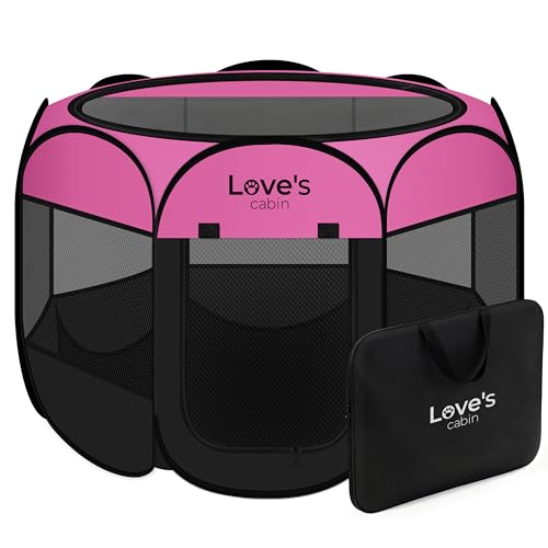 Love's cabin Pop-Up Playpen (Pink)