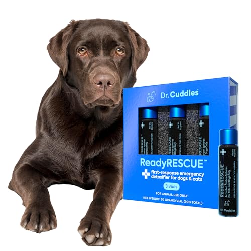 Dr. Cuddles ReadyRESCUE - Dog First Aid Kit Essential - Activated Charcoal Detox for Dogs, Cats, Pets - Animal First Aid Kit - Dog Medical Emergency Kit - Dog Travel Essentials - 30g (3 Vials of 30g)