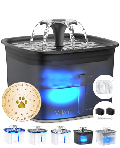 Veken 95oz Pet Fountain (Space Black)