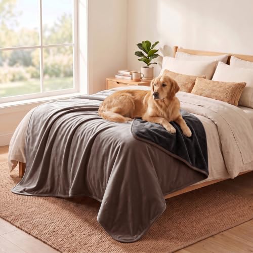Tuffeel Waterproof Blanket (Light Brown+Dark Brown)