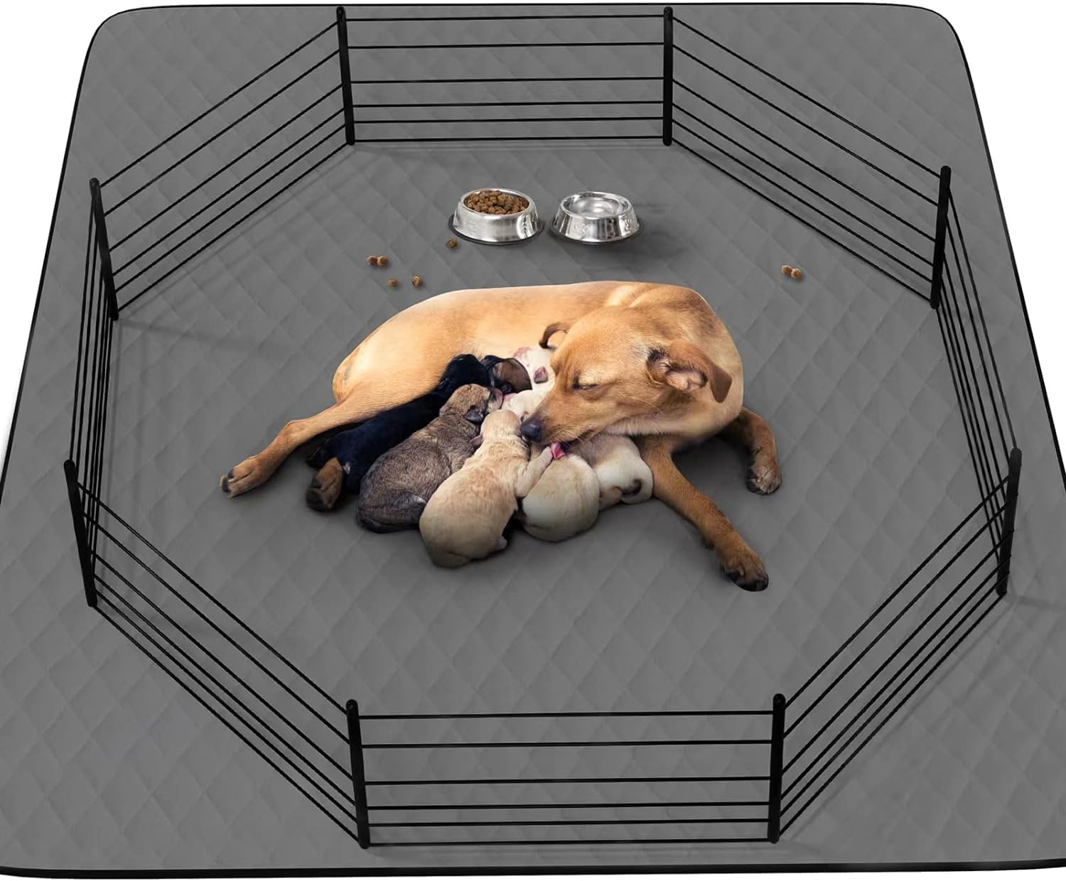 CoolShields Washable Puppy Dog Pee Pad, 82" X102" Extra Large, Waterproof Whelping Training Pet Mat for Playpen, Crate, Potty, Floor, Bed, Sofa and Trunk, Reusable Pee Pads for Dogs, Cats, Bunny
