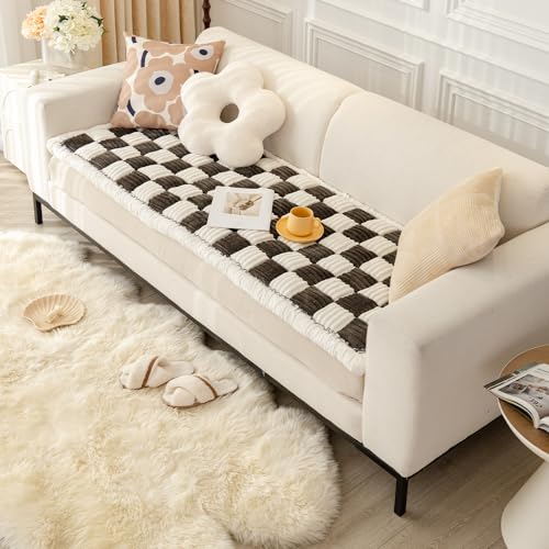 Couch Cover for Dogs Washable, Sofa Cover Protector, Couch Covers for 3 Cushion Couch Sofa Pet Friendly, Soft, Non Slip (27.6 x 59 Inch, Black)
