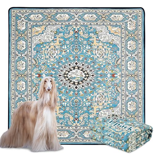 Qeils Washable Pee Pads for Dogs, Reusable Puppy Pads 72"x72" Super Absorbent Leakproof Extra Large Dog Training Pads, Non-Slip Potty Pads for Floor, Bed, Kennel, Whelping Pads Litter Mat