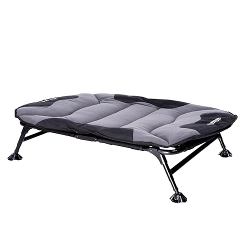Momarsh Elevated Dog Cot with Washable Soft Pad & Folding Frame for Travel & Home Use | All in One Home Cot with Non Slip Feet | Large Portable Dog Bed | Perfect Padded Pet Bed System for Dogs