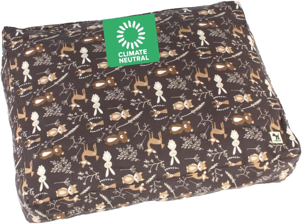 Molly Mutt Medium to Large Dog Bed Cover - Gorgeous Beasts Print - Measures 27X36X5 - 100% Cotton - Durable - Breathable - Sustainable - Machine Washable Dog Bed Cover (Dd72b)