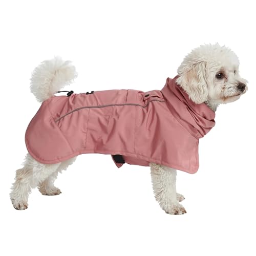 Spark Paws Dog Raincoat (Sea Pink, S)