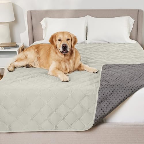 GORILLA GRIP Waterproof Dog Blanket (82x82, Taupe)