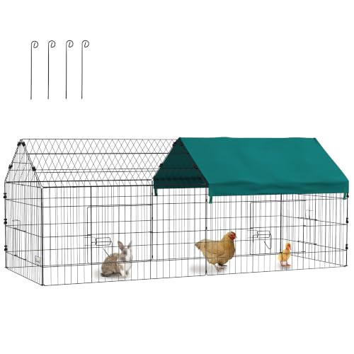 PawHut 73" Metal Playpen with Roof