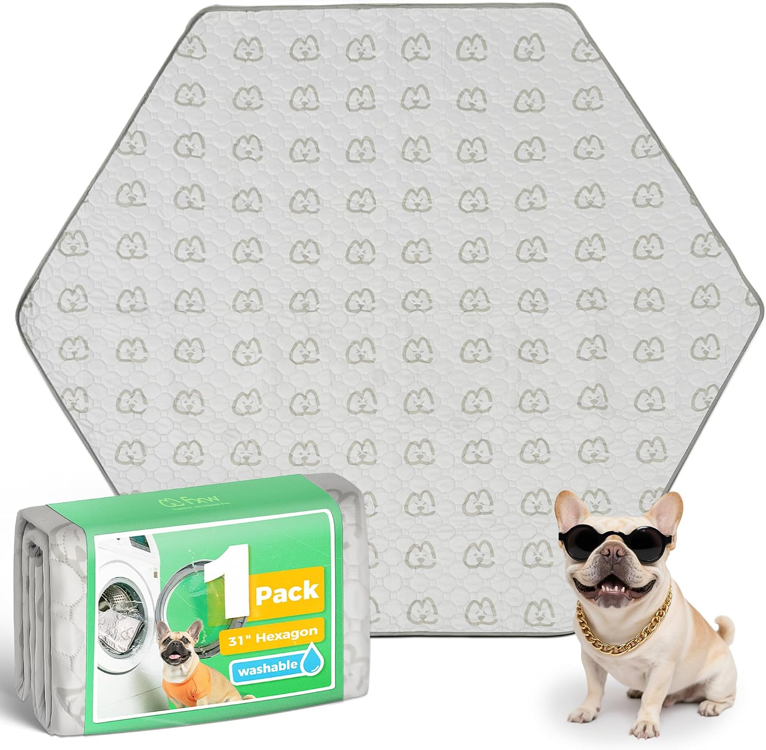 FXW Washable Pee Pad — 31" Hexagon
