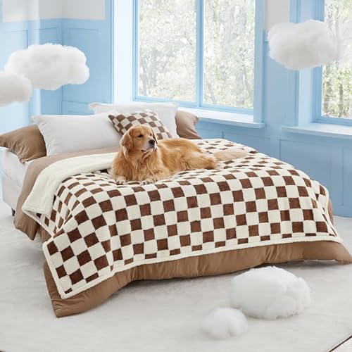 LESURE Waterproof Dog Blanket (Brown)