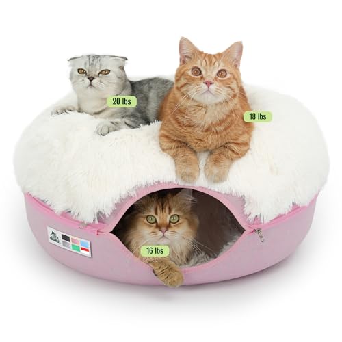 CATTASAURUS Peekaboo Cat Cave (Pink)