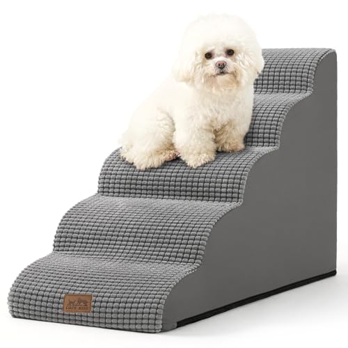COZY KISS Dog Stairs for High Bed 22.6" H