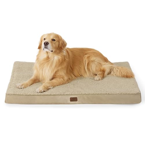 Bedsure XL Dog Beds Large Sized Dog - Extra-Large Comfy Flat Puppy Bed with Removable Washable Cover, Orthopedic Egg Crate Foam Pet Mat, Suitable for Pet Up to 100 lbs