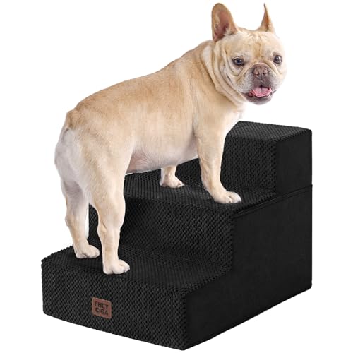 EHEYCIGA Dog Stairs Foam 3-Step (Black)