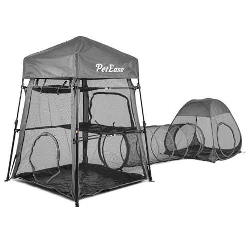 PetEase 3‑in‑1 Cat Tower Tent