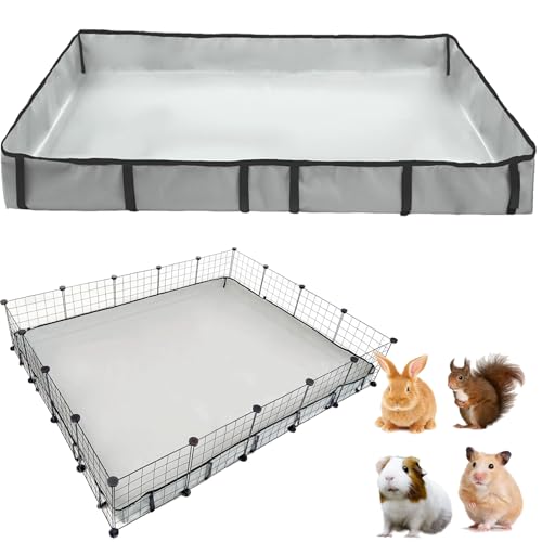 Guinea Pig Cage Liner Tarp Bottom Waterproof and Washable Base Also for Rabbits, Bunny, Chinchesillas, Hedgehog, Ferrets and Other Small Animals(48x60 inches)