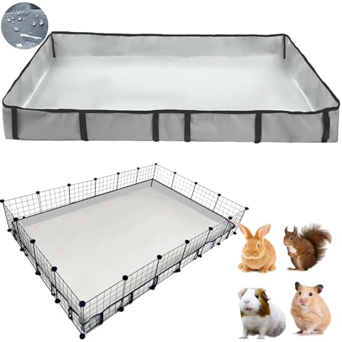 Guinea Pig Cage Liner Tarp Bottom Waterproof and Washable Base Also for Rabbits, Bunny, Chinchesillas, Hedgehog, Ferrets and Other Small Animals(48x72 inches)