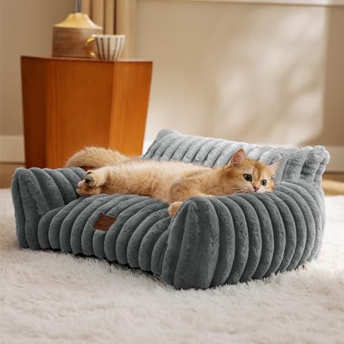 Bedsure Cute Cat Couch (Warm Grey)