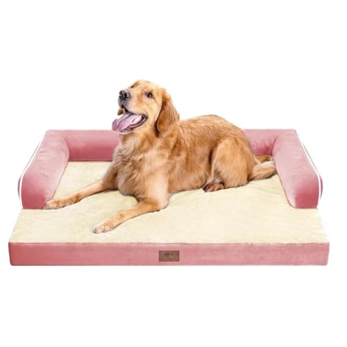 MEKIY Large Orthopedic Washable Bed (Pink)