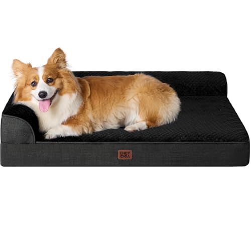 EHEYCIGA Memory Foam Dog Bed (Black)