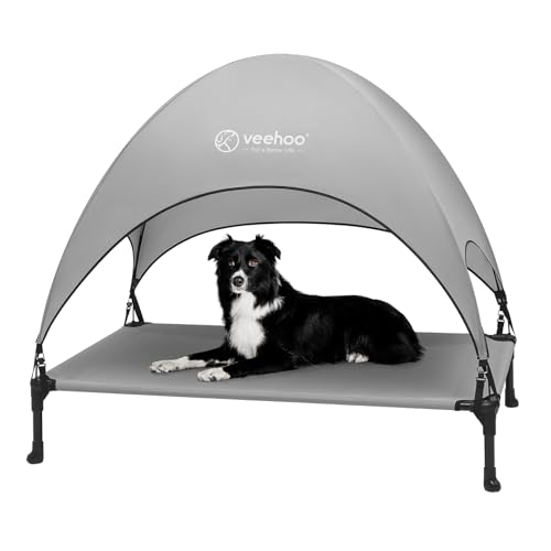Veehoo Elevated Dog Bed with Canopy