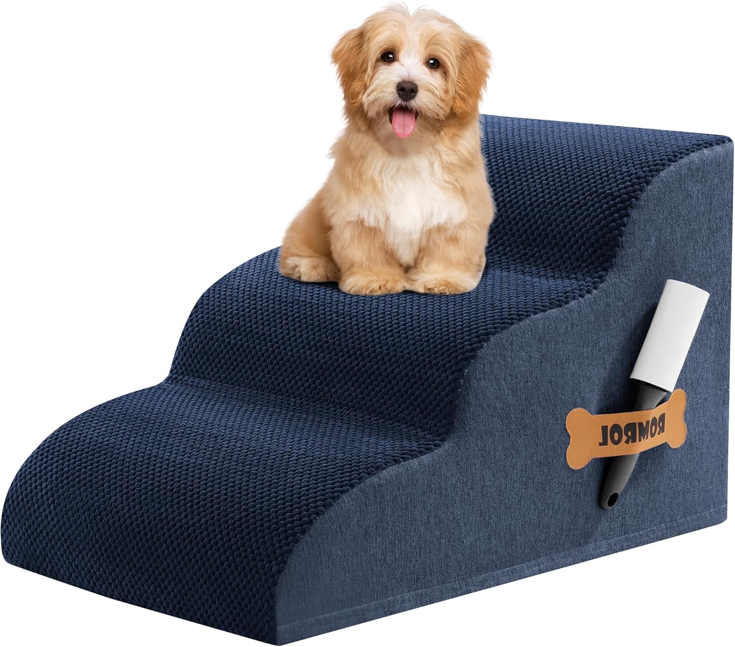 Romrol Dog Stairs 3-Step (Navy)