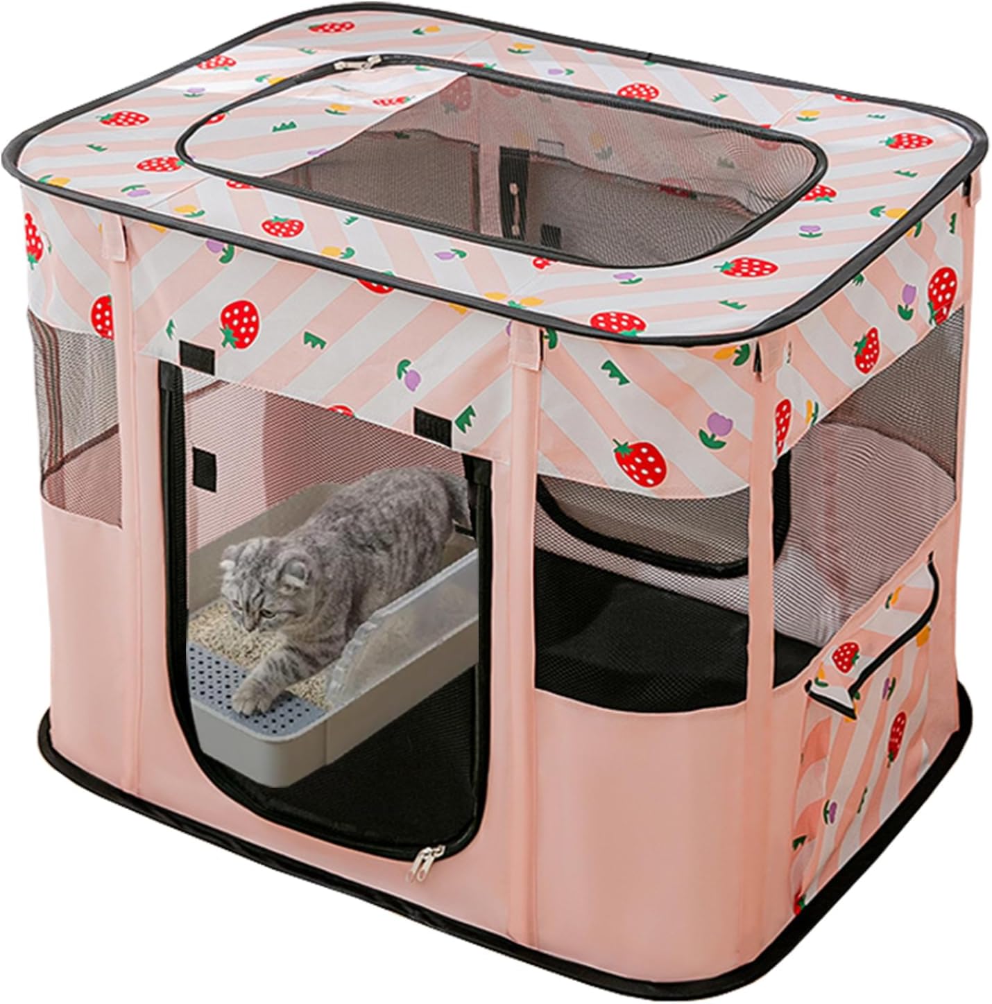 Portable Pet Cat Playpen (XRG) — Fabric Rectangle