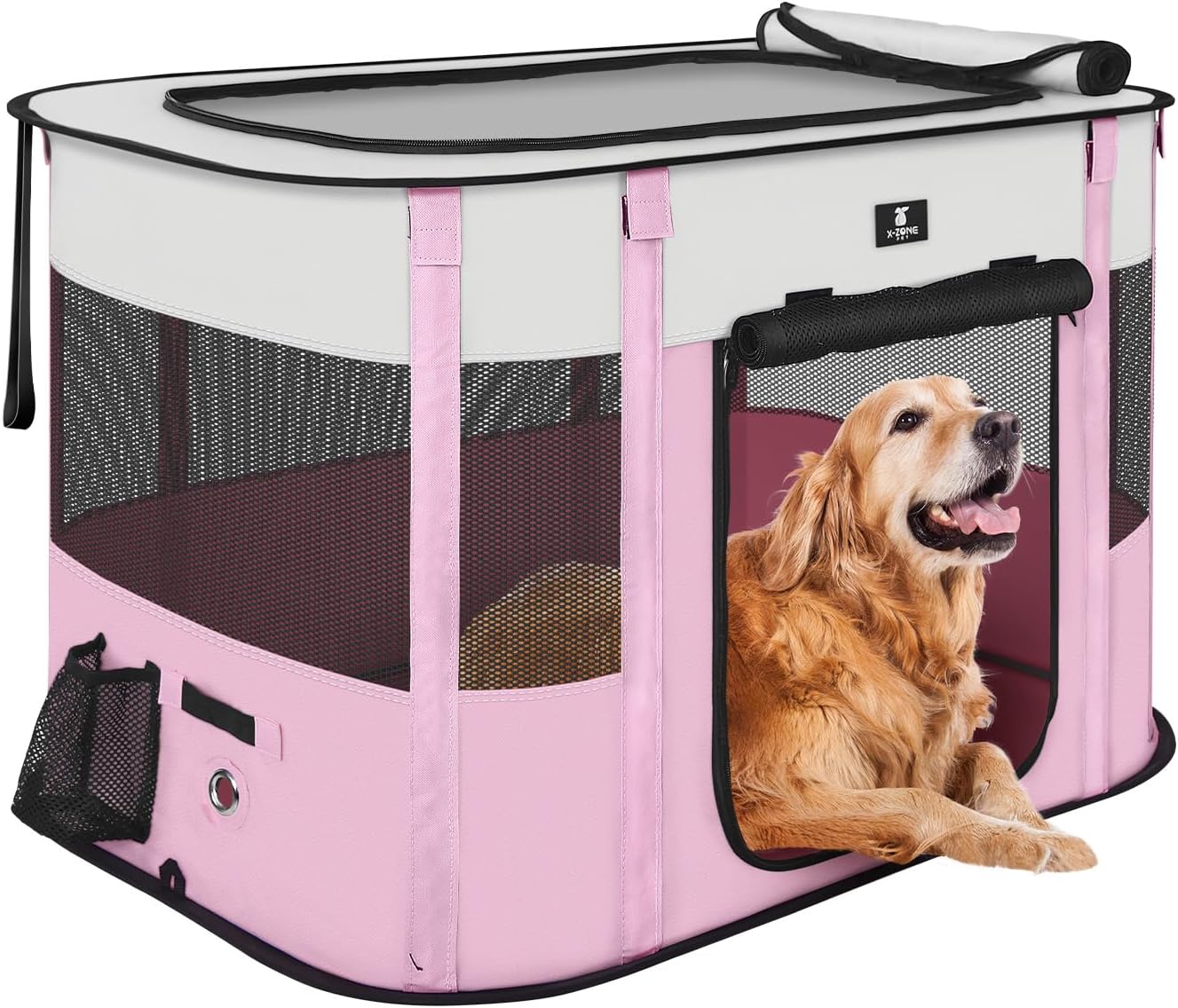 X-ZONE PET Foldable Mesh Playpen (45")
