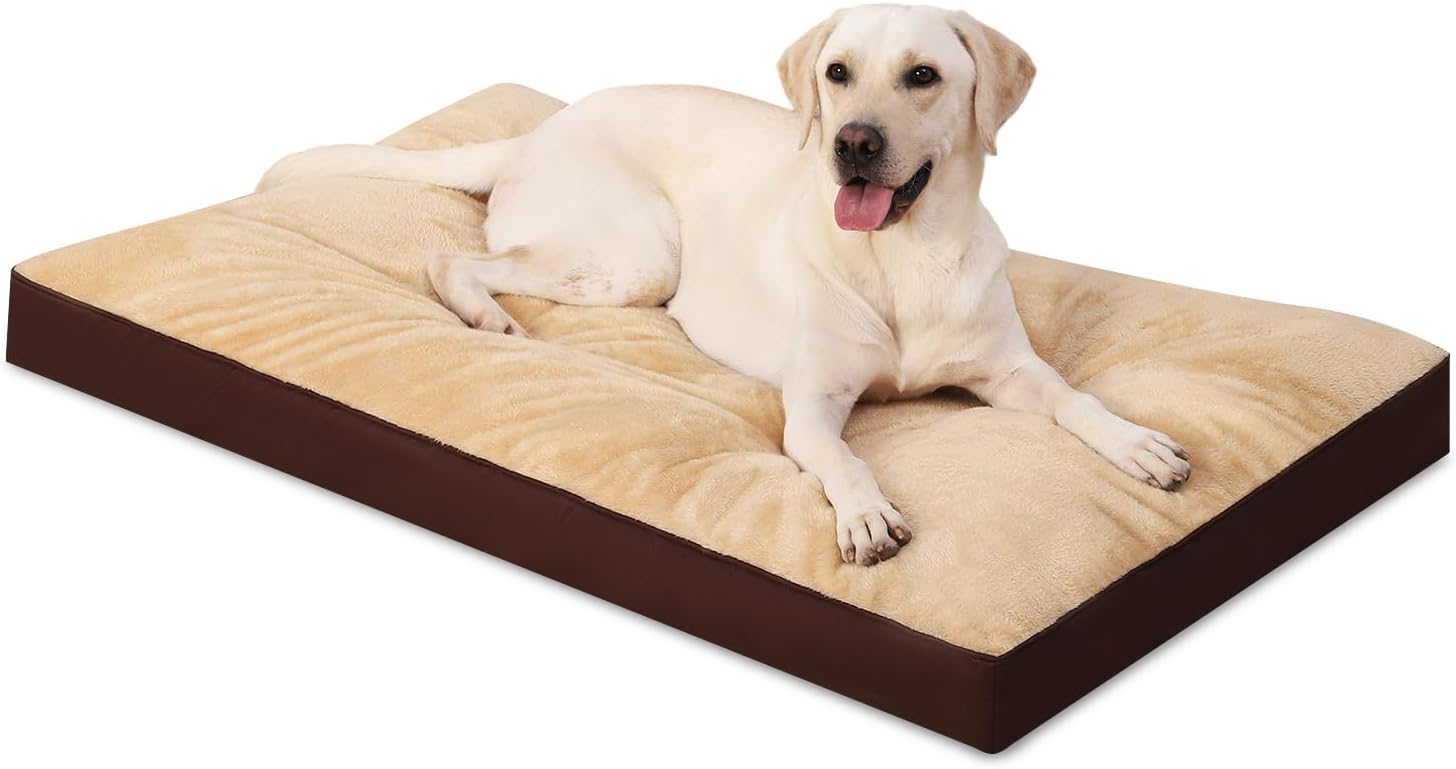 Dog Crate Bed Waterproof Deluxe (Brown)