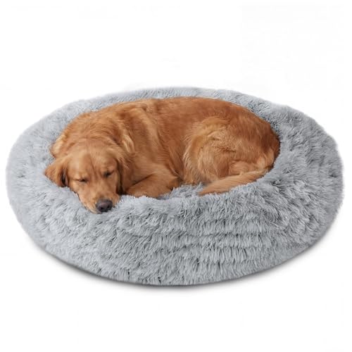 JOLLYVOGUE Large Calming Dog Bed (36")