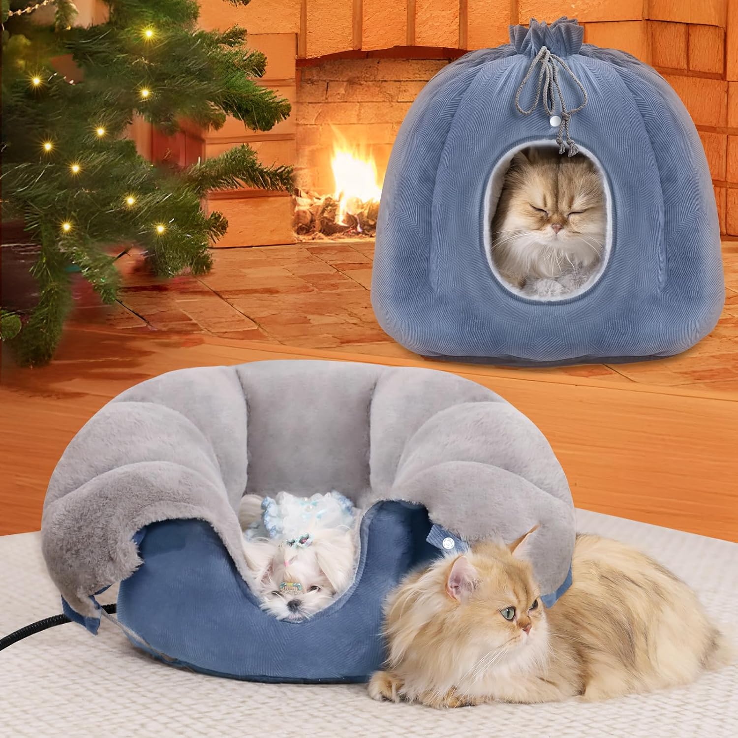 Rywell Heated Cat Bed 23 in
