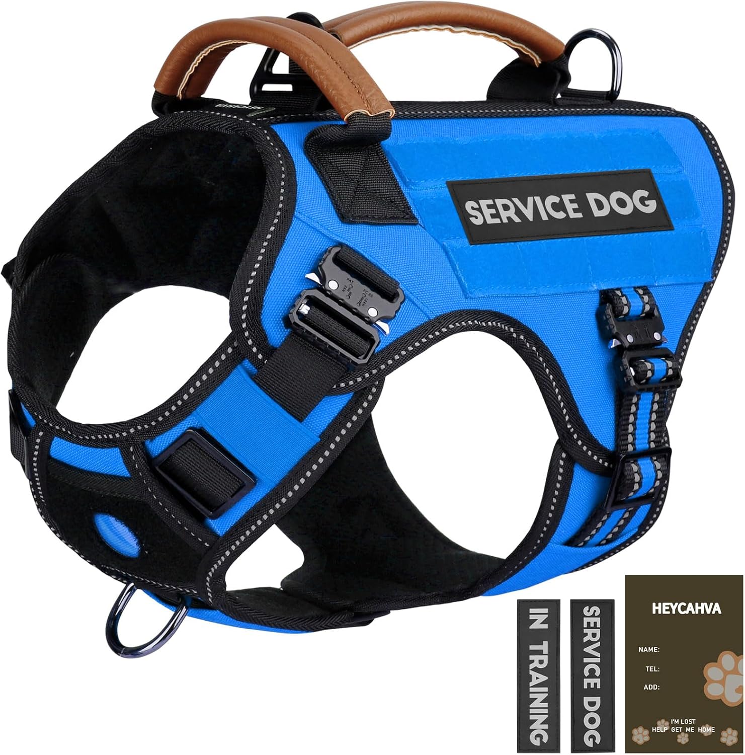 HEYCAHVA Service Dog Vest (Blue, XL)