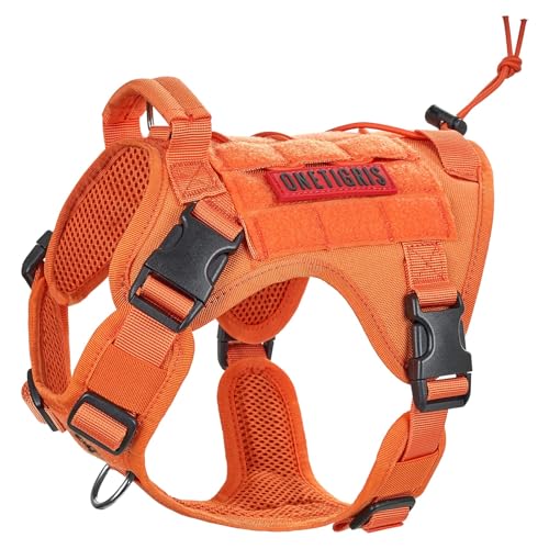 OneTigris Tactical Dog Harness Vest (Orange, S)