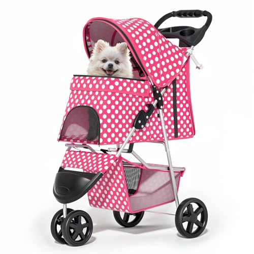 MoNiBloom 3 Wheels Pet Dog Cat Stroller