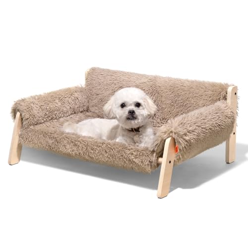 MEWOOFUN Cat Couch Bed (Brown, Large)