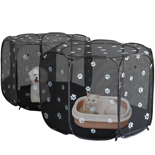 EighteenTek 2-in-1 Cat Playpen
